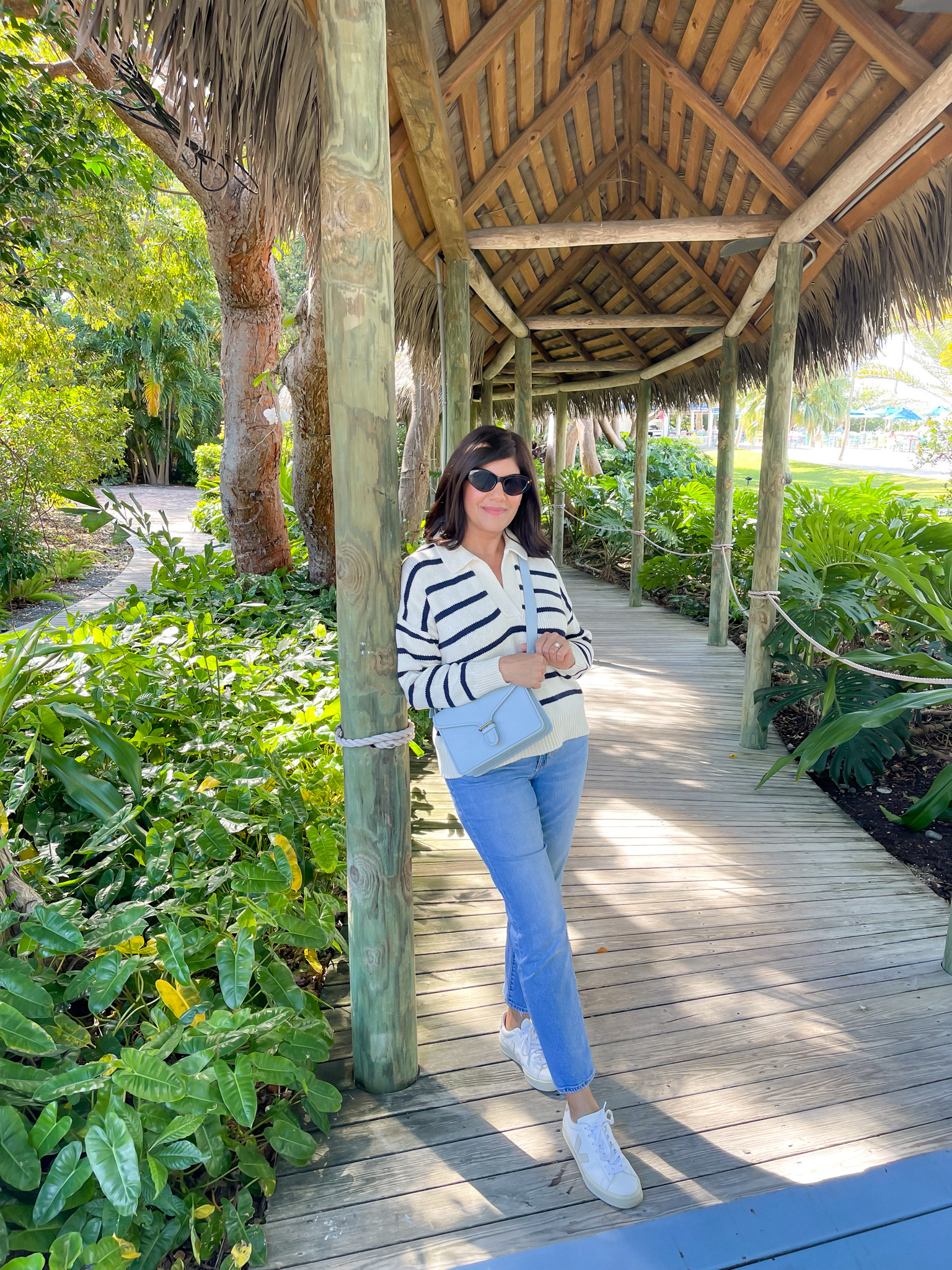 Desiree Leone of Beautifully Seaside features stripe tops and sweaters to wear now. 