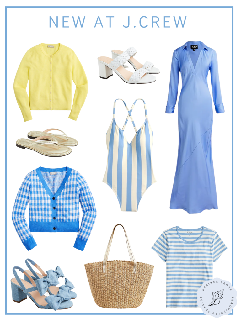Desiree Leone of Beautifully Seaside features a beautiful collection of new coastal classics at J.Crew for spring.