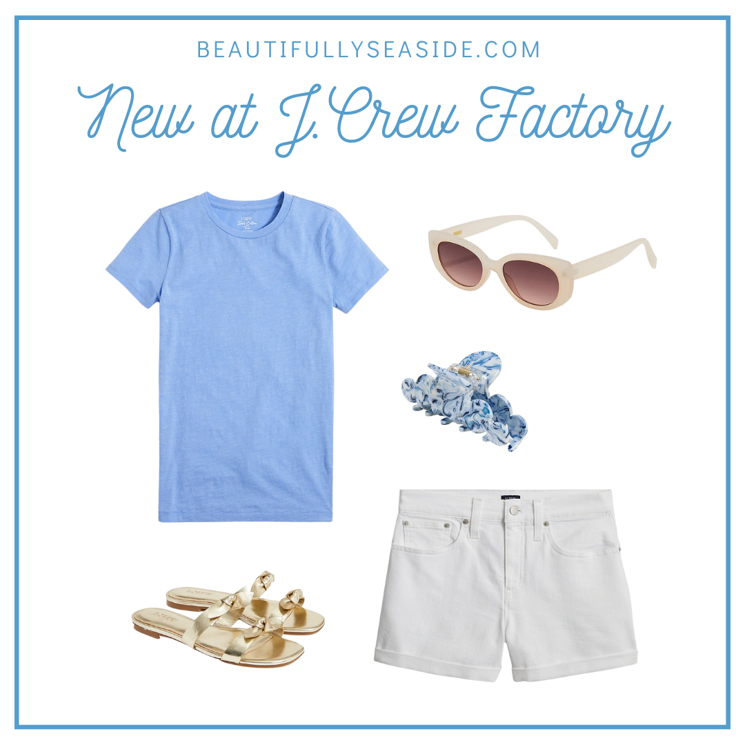 Desiree Leone of Beautifully Seaside blog features beautiful new arrivals for spring at J.Crew Factory. Shop them on sale too!