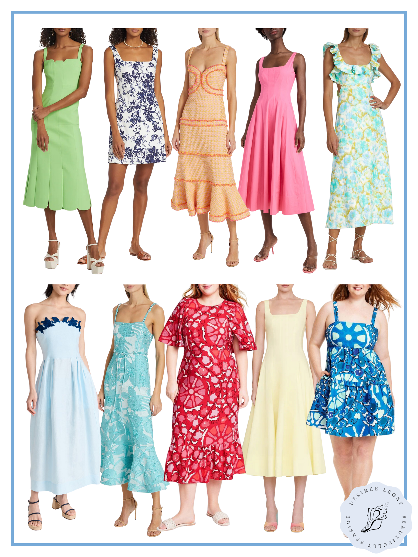 Desiree Leone of Beautifully Seaside features the prettiest 20 spring dress outfits to wear on vacation this spring and summer.