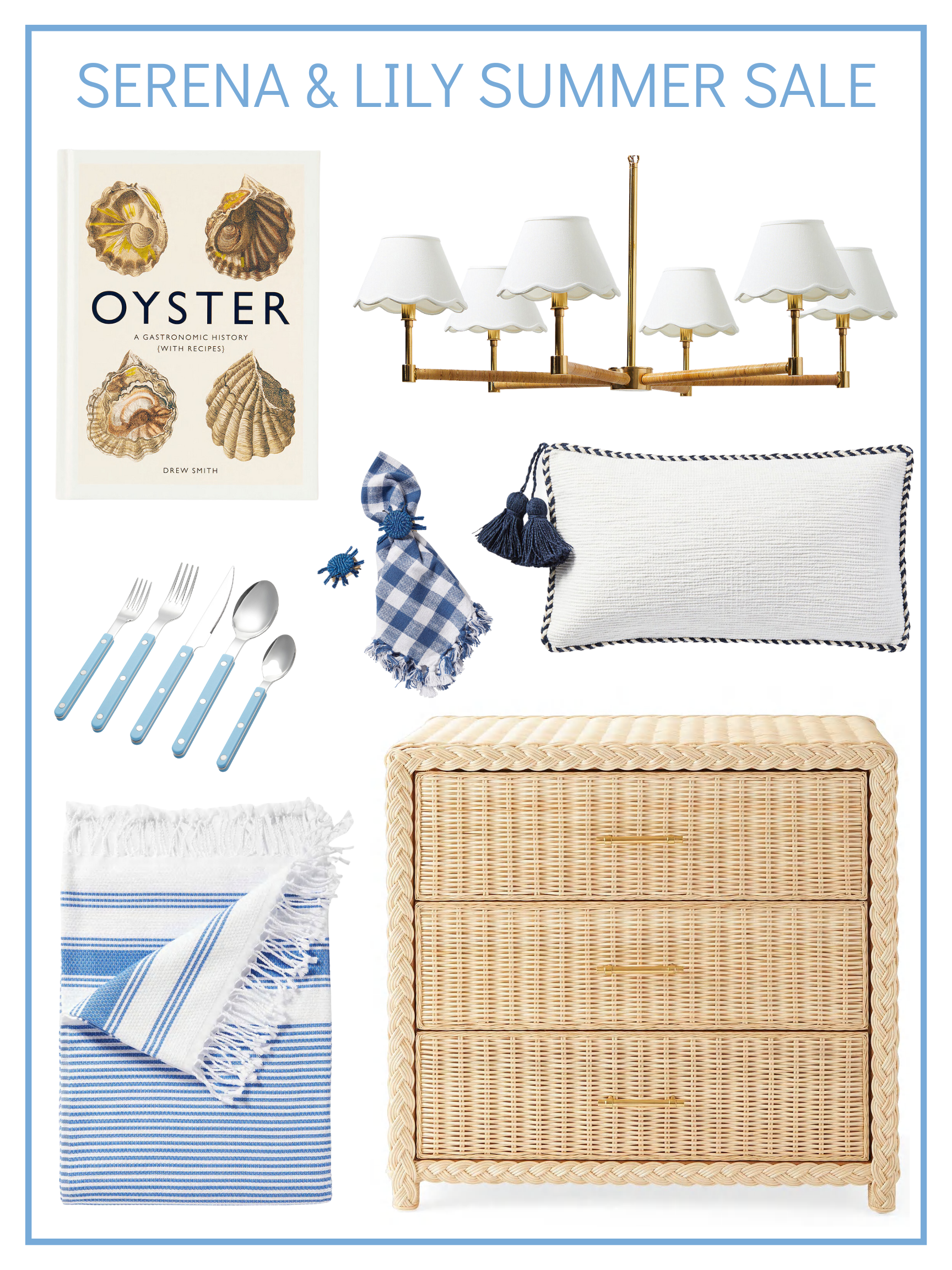 Create your coastal retreat with Serena & Lily during their 20% off sale, by Desiree Leone of Beautifully Seaside.