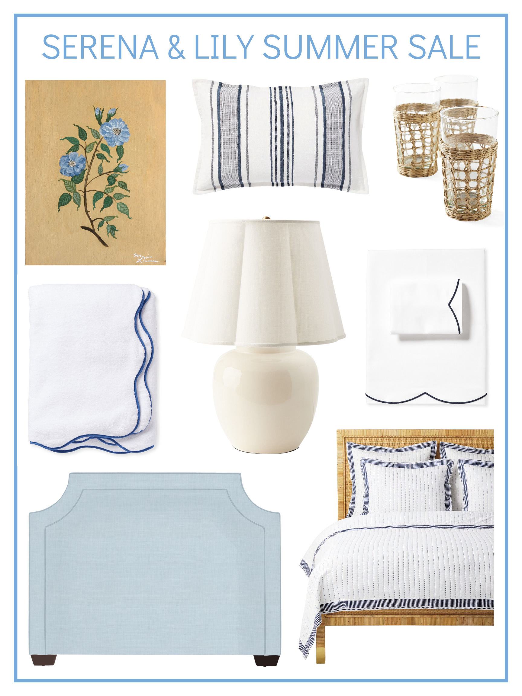 Create your coastal retreat with Serena & Lily during their 20% off sale, by Desiree Leone of Beautifully Seaside.