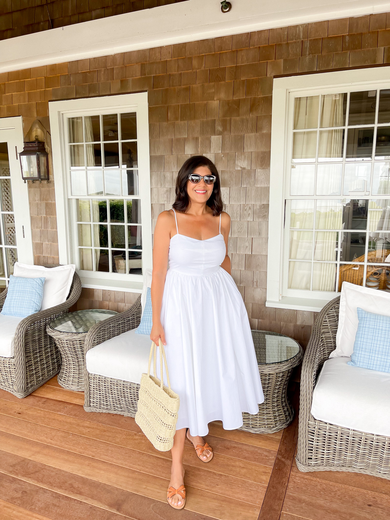 A WHITE SUMMER MIDI DRESS IN NANTUCKET - Beautifully Seaside