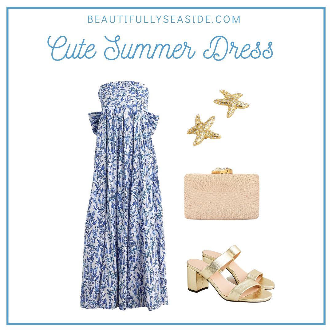Cute summer outfit idea with maxi dress