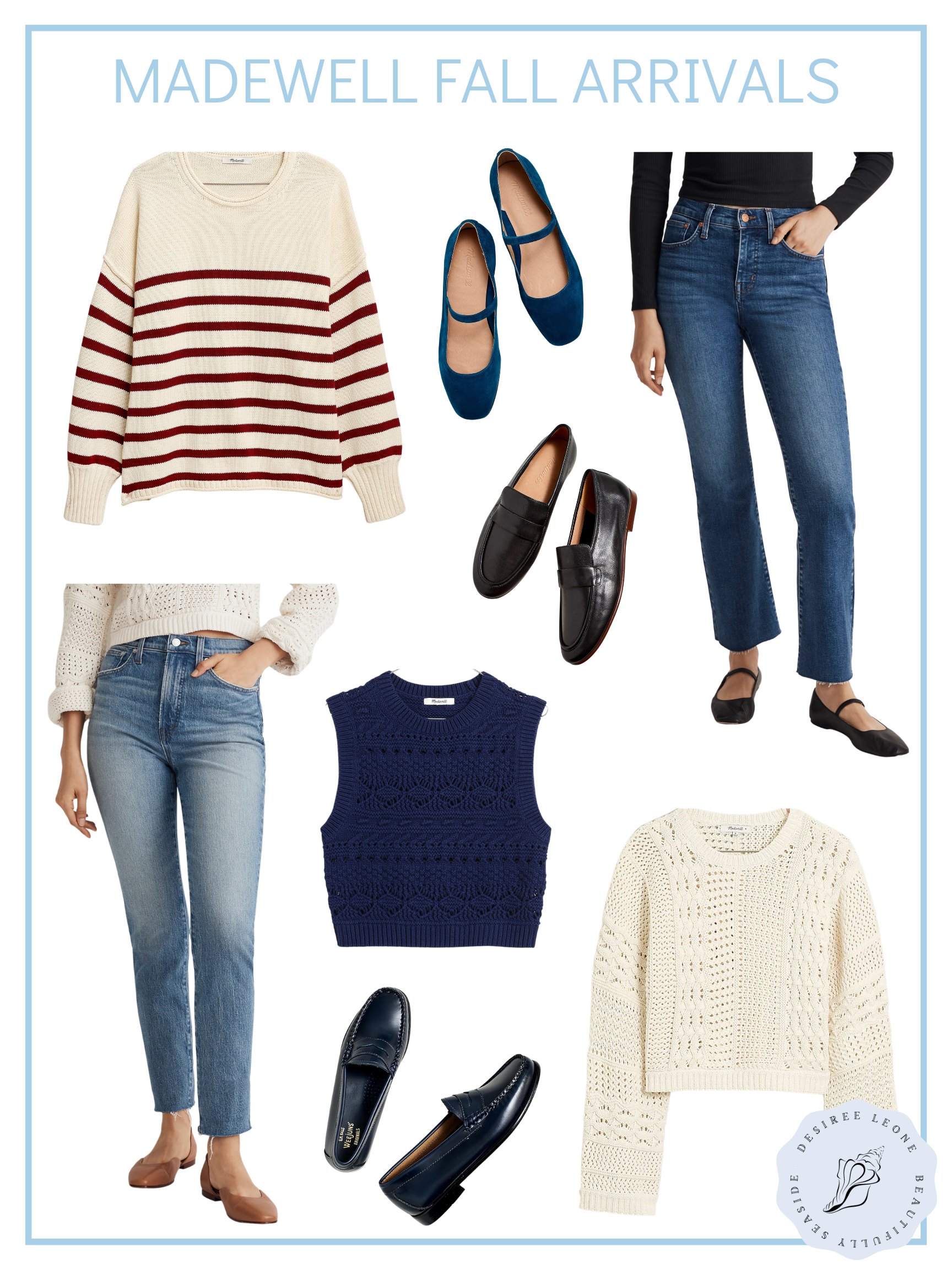 Desiree Leone of Beautifully Seaside is embracing cozy style this fall with these new arrivals at Madewell.