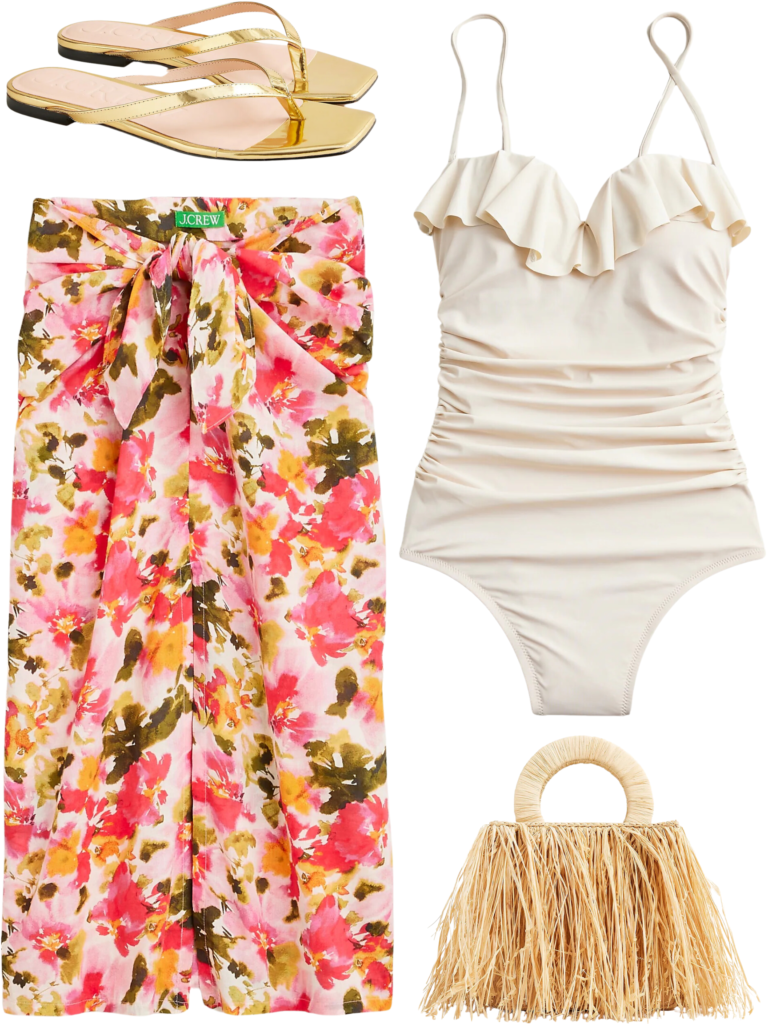 Shop the cutest J.Crew swimsuit outfit you'll love wearing this spring by Desiree Leone of Beautifully Seaside