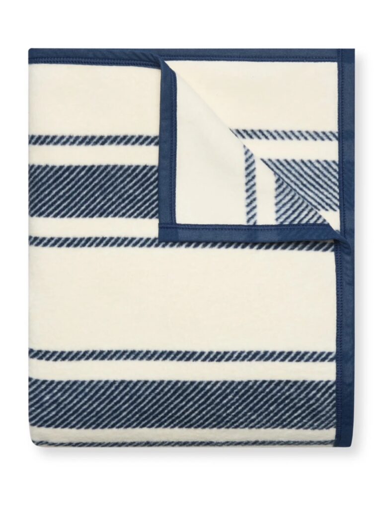 Stylish Dockside Stripe Navy ChappyWrap blanket for fall and beyond.