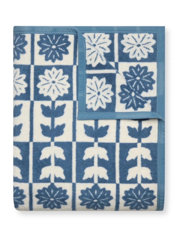 Elegant Floral Quilt Cornflower ChappyWrap blanket for cozy fall moments.