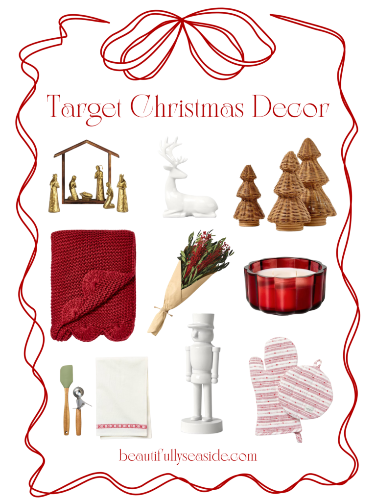 Enjoy these new Target Christmas decor that I ordered this week. From candles, to wicker Christmas trees, they are all so much fun!