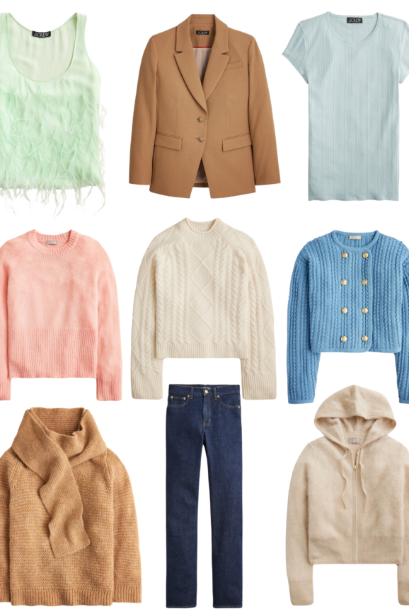 Desiree Leone of Beautifully Seaside shares fresh new winter arrivals at J.Crew that she added to her wishlist.