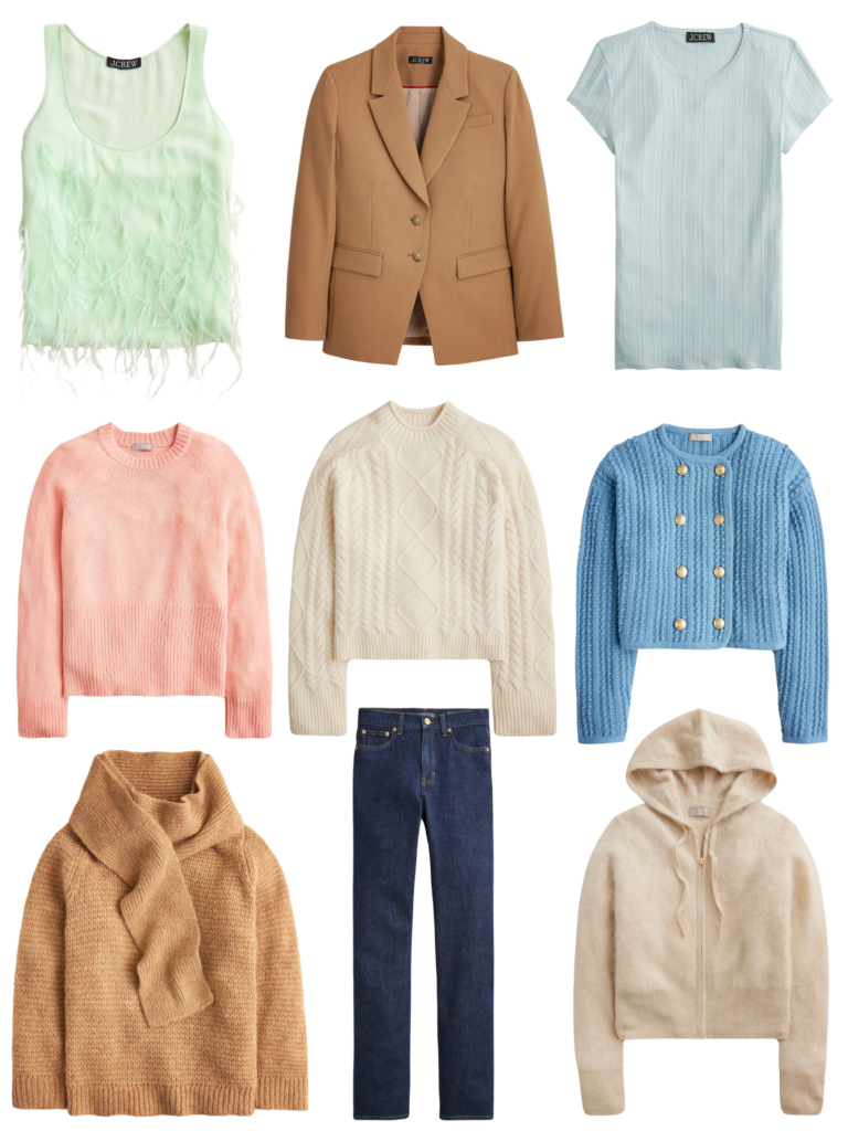 Desiree Leone of Beautifully Seaside shares fresh new winter arrivals at J.Crew that she added to her wishlist. 