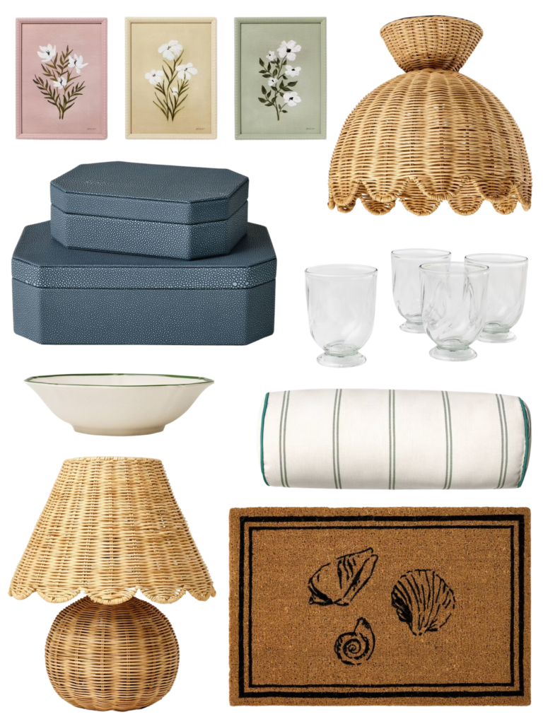 Shop the new Target home decor arrivals for the new year, including wicker lamps, wicker flush mount lights, and more! 