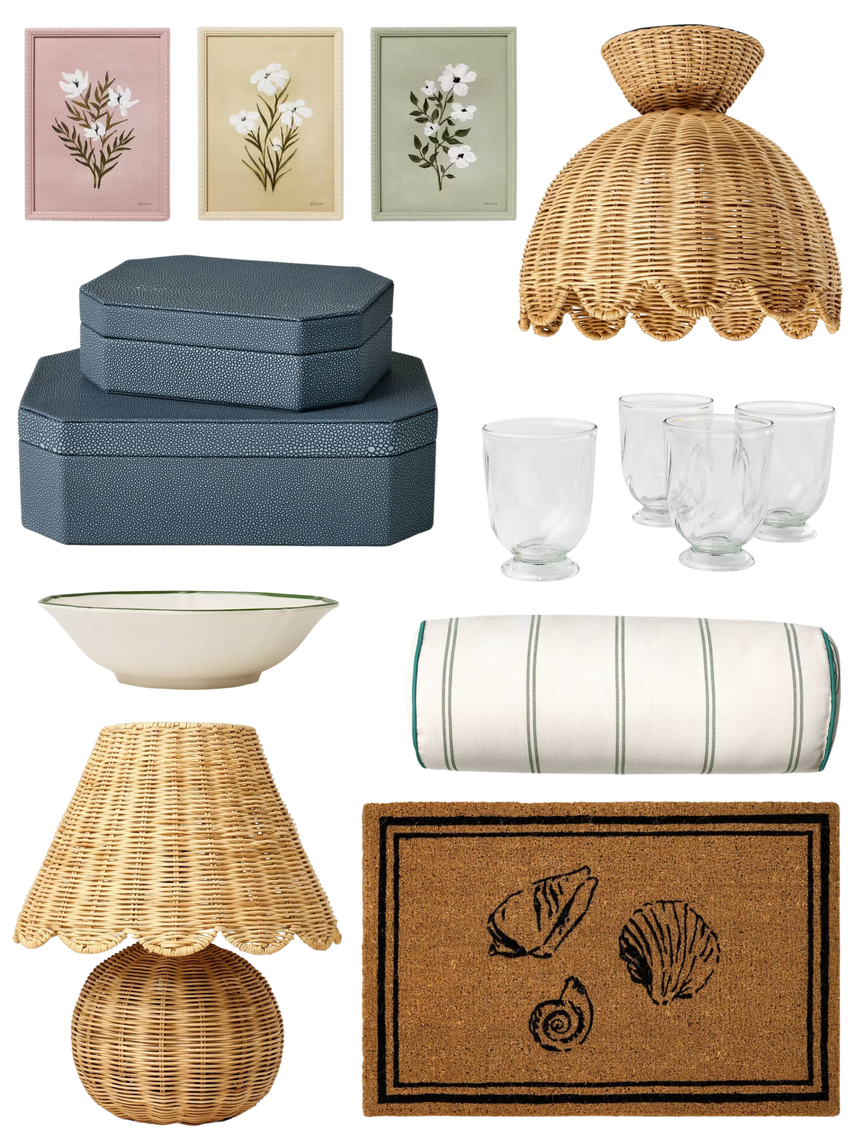 Shop the new Target home decor arrivals for the new year, including wicker lamps, wicker flush mount lights, and more!