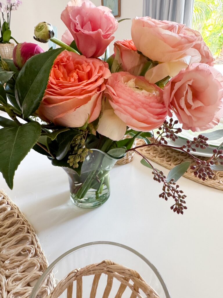 Sharing how I styled a gorgeous table for a special birthday at home, including a beautiful  new vase I love!