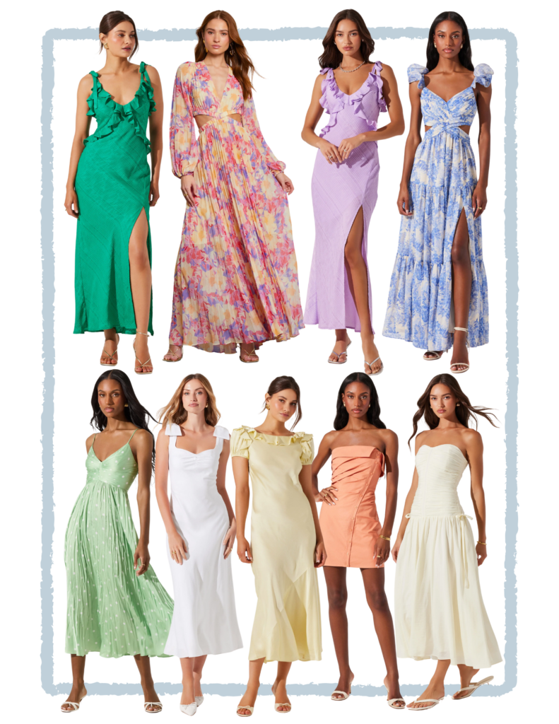 Desiree Leone of Beautifully Seaside shares beautiful spring dresses for special occasions and parties this season. 