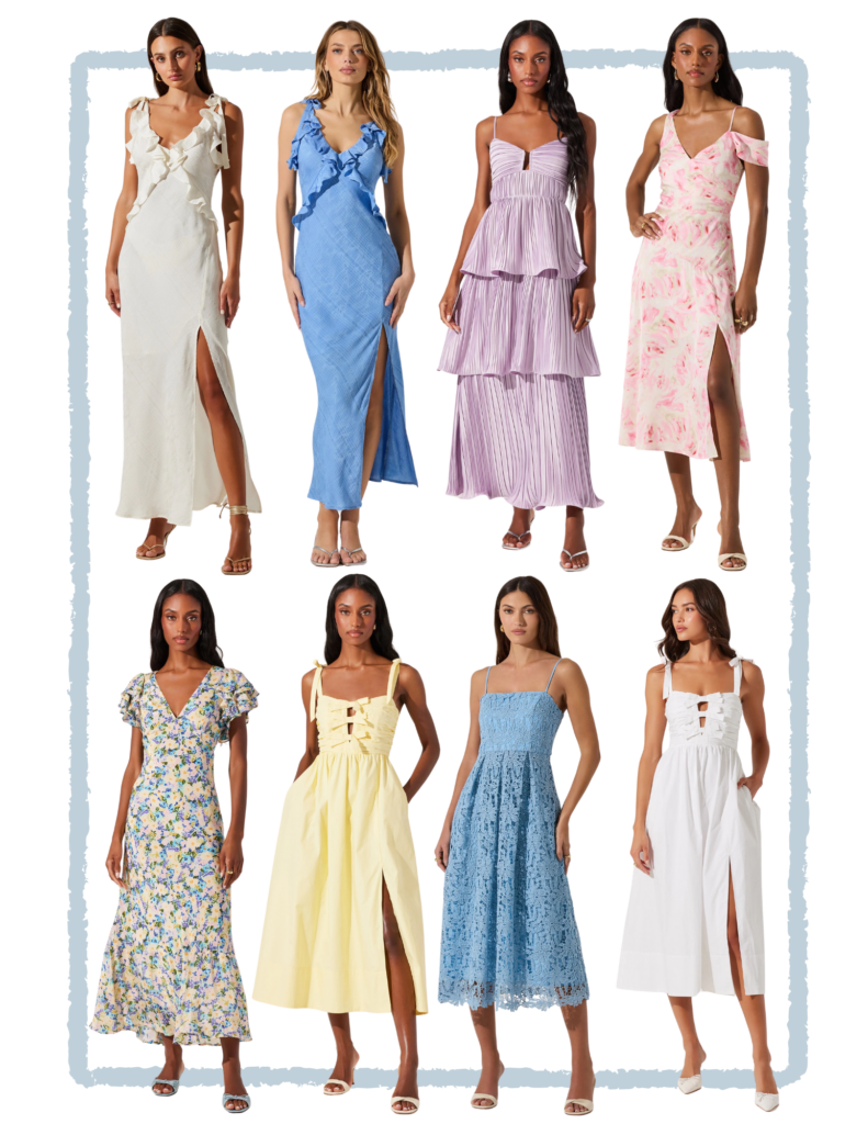 Desiree Leone of Beautifully Seaside shares beautiful spring dresses for special occasions and parties this season. 