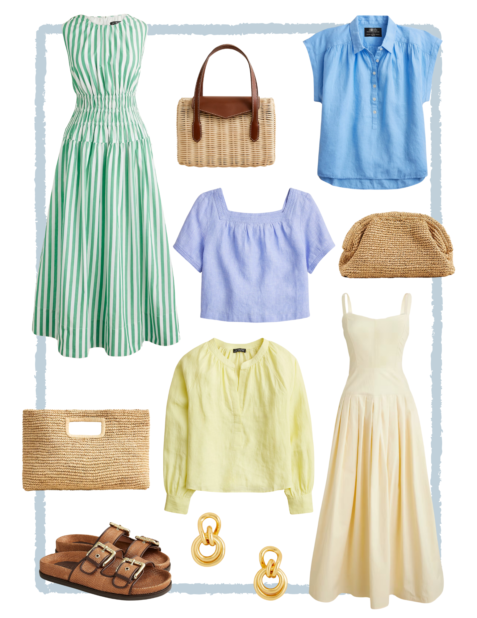 Loving these new spring arrivals at J.Crew, featuring the prettiest dresses, tops, bags, sandals, and more.