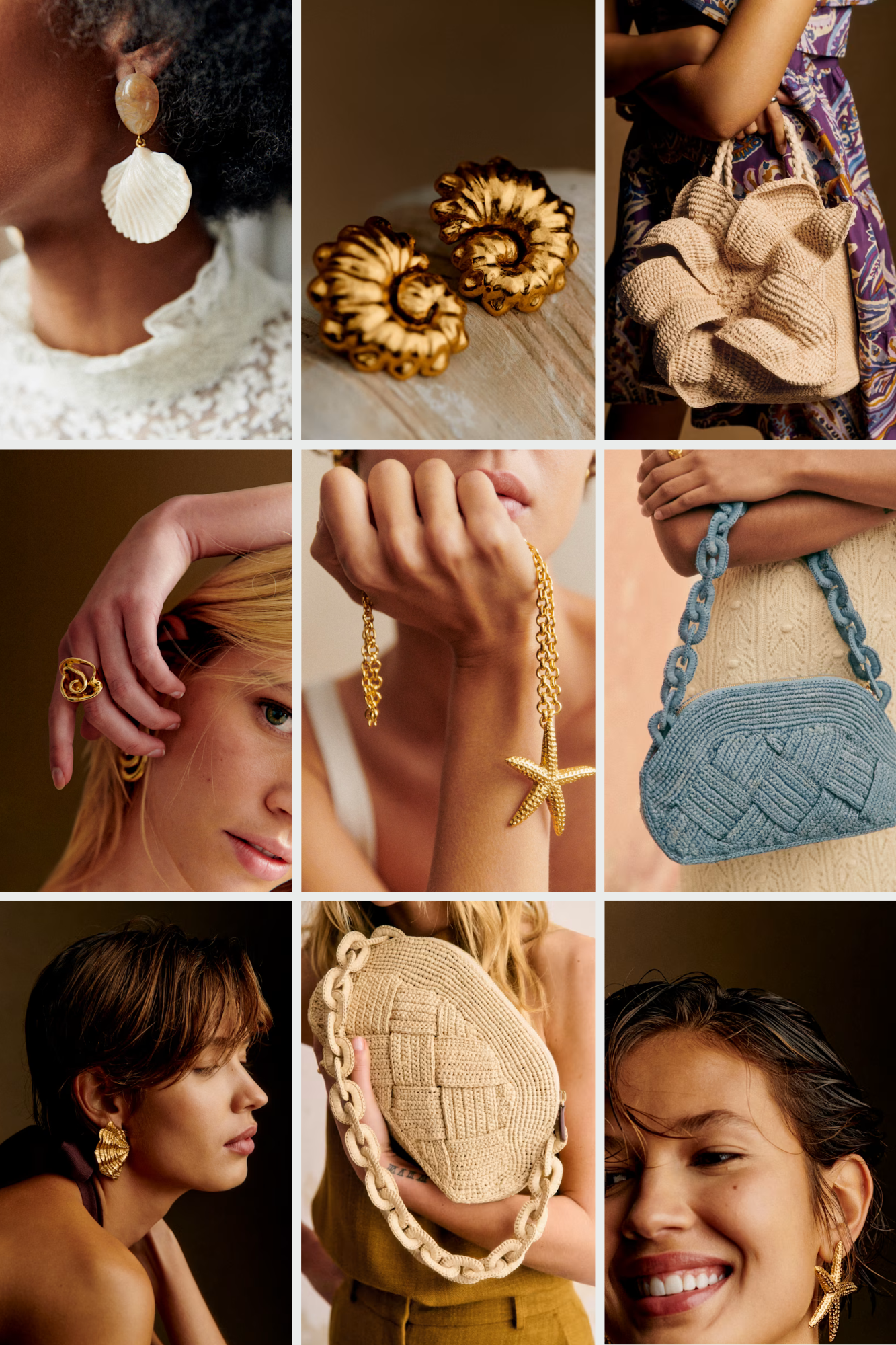 Desiree Leone of Beautifully Seaside shares beautiful coastal accessories to wear this season, featuring seaside jewelry and raffia bags.