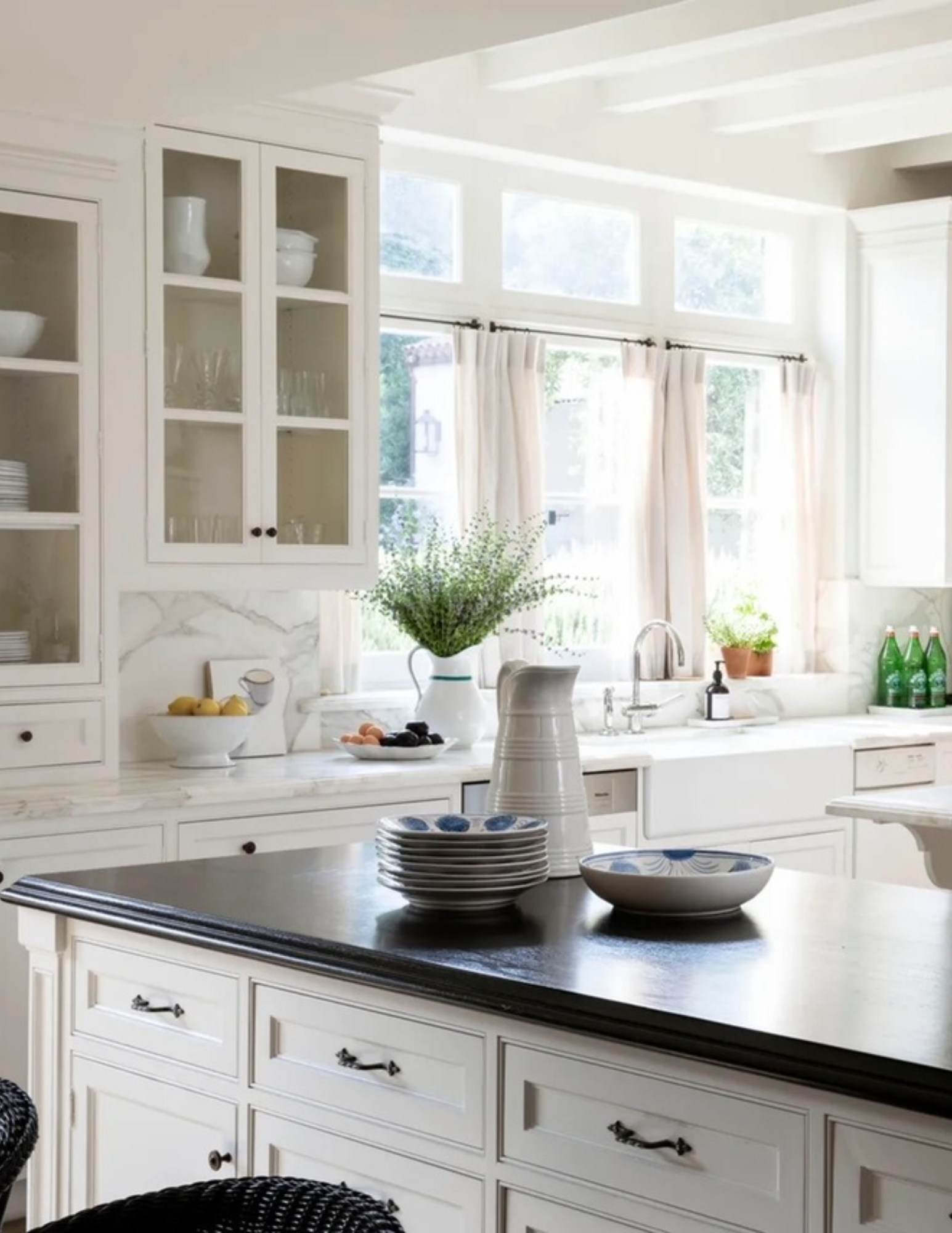 Desiree Leone of Beautifully Seaside shares how to get the dreamy Nancy Meyers kitchen look with just a few touches.