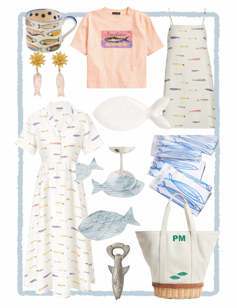 Sardine Chic: This Playful Summer Print Is Everywhere (and We Love It) — Discover fashion and home finds featuring this fun coastal trend.