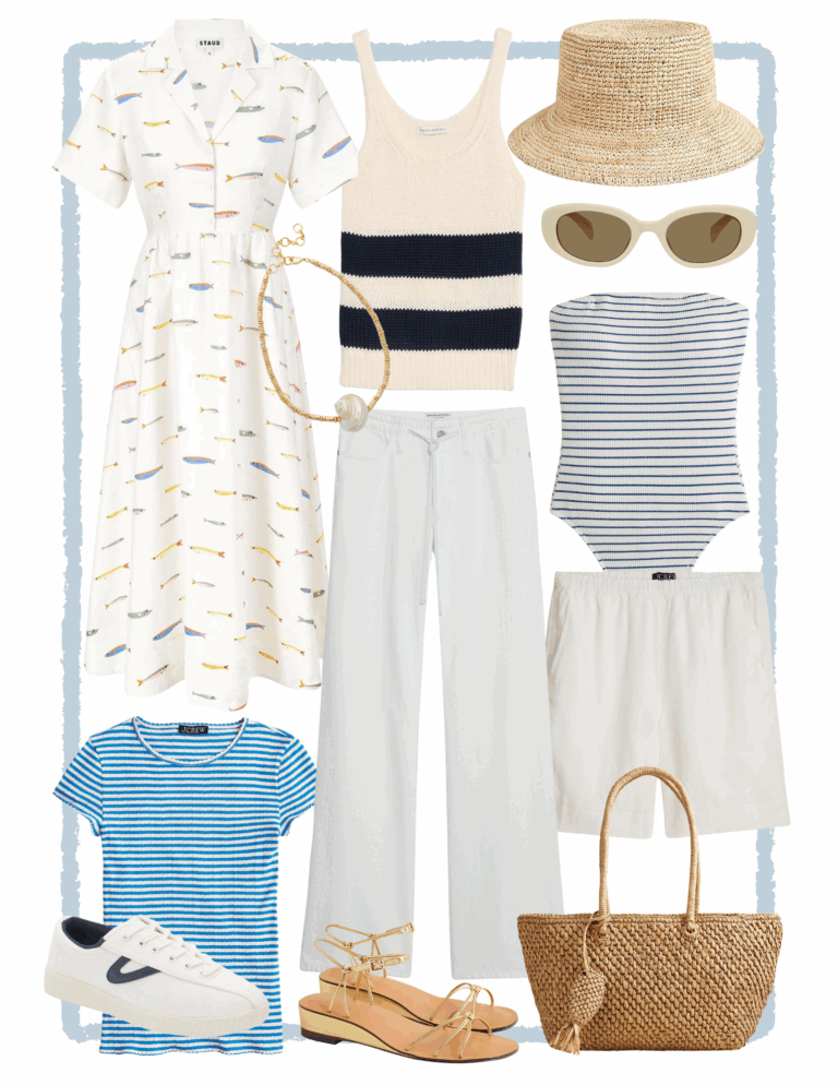 Desiree Leone of Beautifully Seaside shares, The Effortless 12-Piece Summer Capsule I’m Living in Right Now.