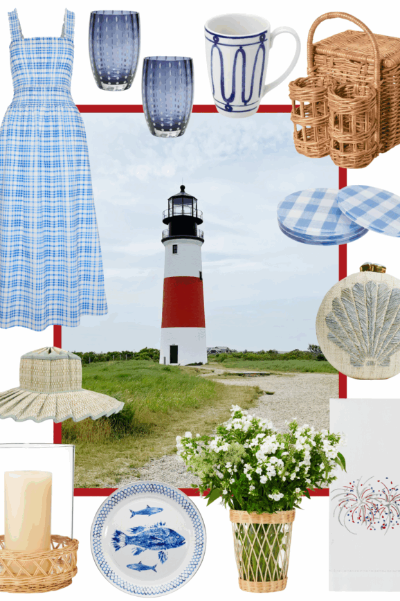 Hosting This 4th of July? Copy This Nantucket-Inspired Cottage Look, complete with what to wear and how to decorate this year.