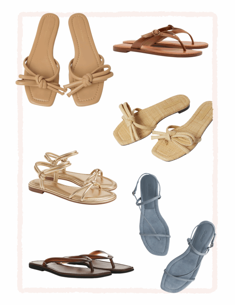 The effortless sandals that make every outfit better — from raffia slides to leather flip-flops to strappy flats.