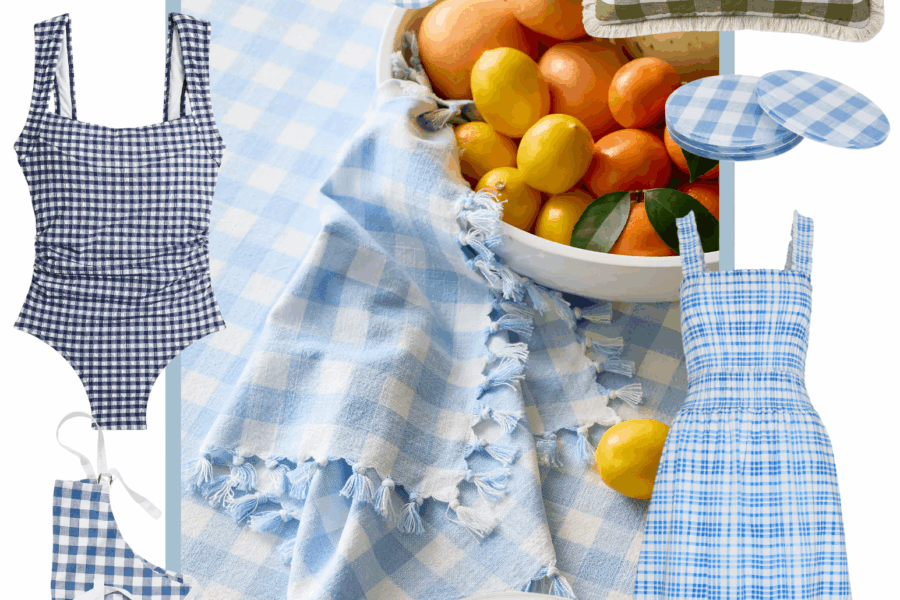 Gingham Is the Print of Summer—Here’s How to Add It to Your Home with charming finds that bring breezy, coastal cottage vibes to every room.