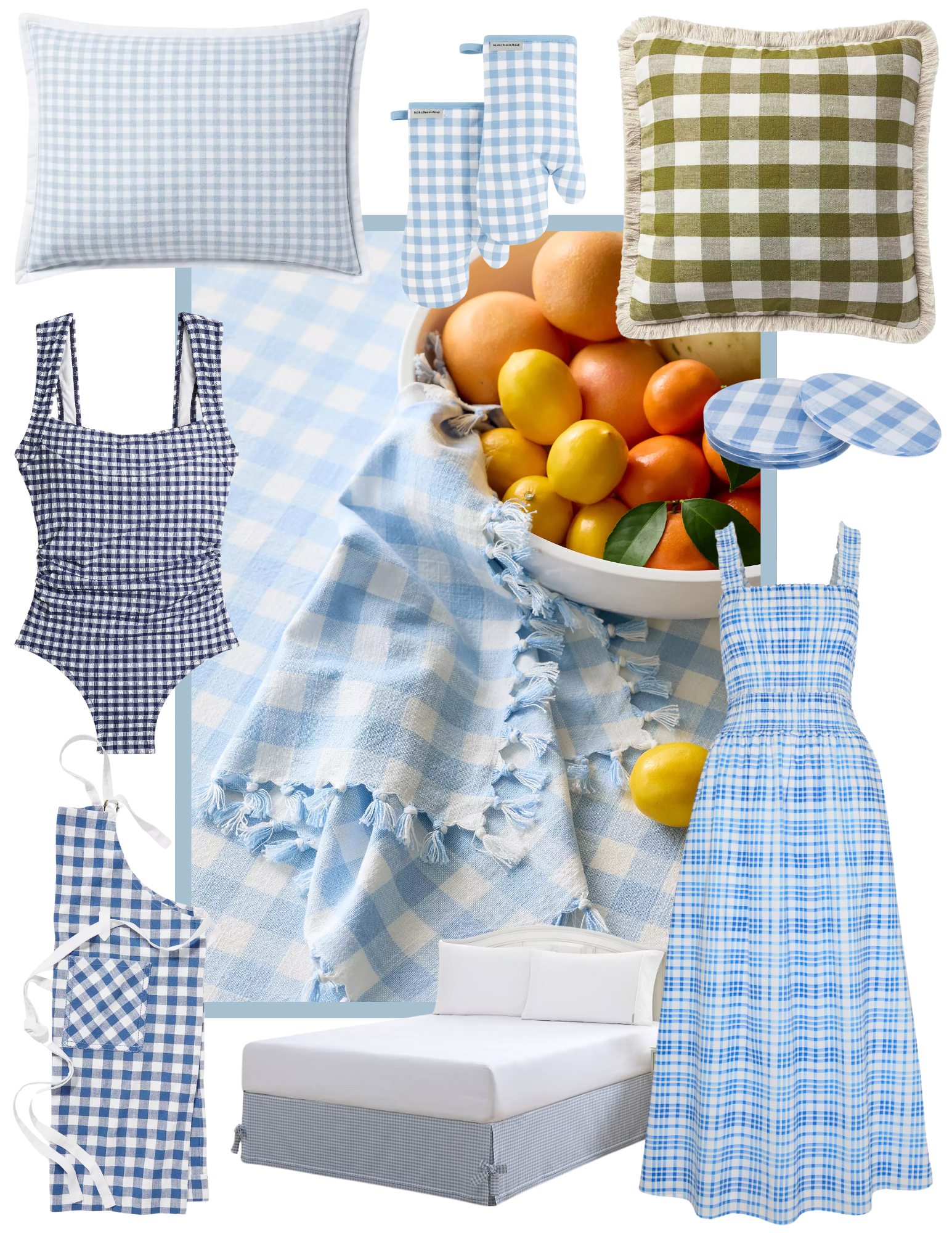 Gingham Is the Print of Summer—Here’s How to Add It to Your Home with charming finds that bring breezy, coastal cottage vibes to every room.