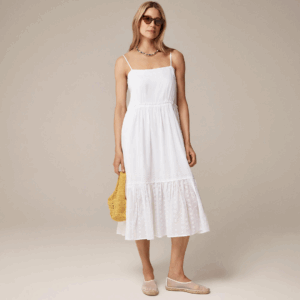 sorrento dress in cotton voile SITANO Women's Sorrento Bell Sleeve Maxi Crochet Cover-up - Natural