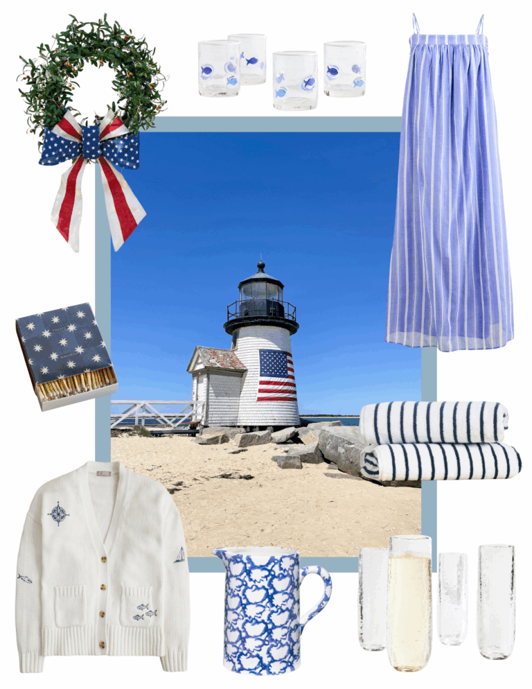 Here’s How to Celebrate the 4th of July in Coastal Cottage Style, fun decor and pieces you can wear to the backyard party.