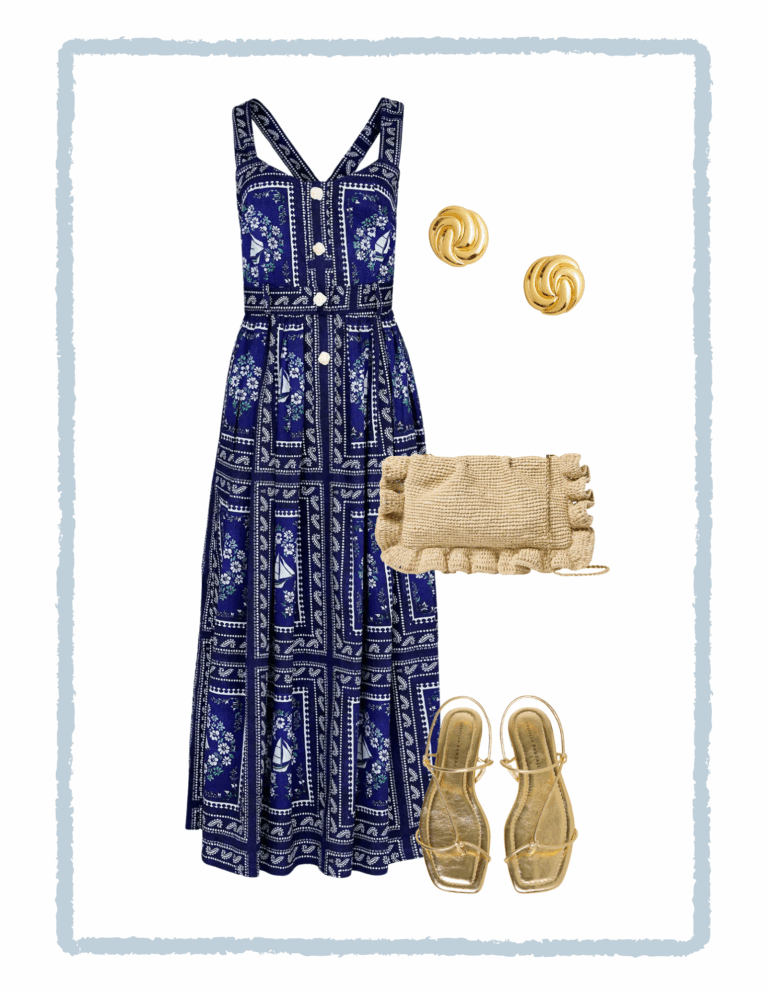 Chic Blue and White Dresses for a Coastal Summer Look