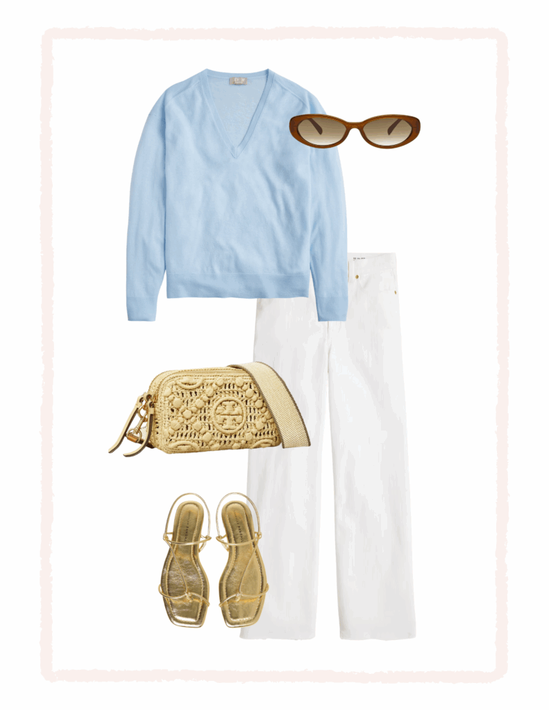 3 dreamy summer outfits that make getting dressed so easy, including the prettiest  accessories for each look.