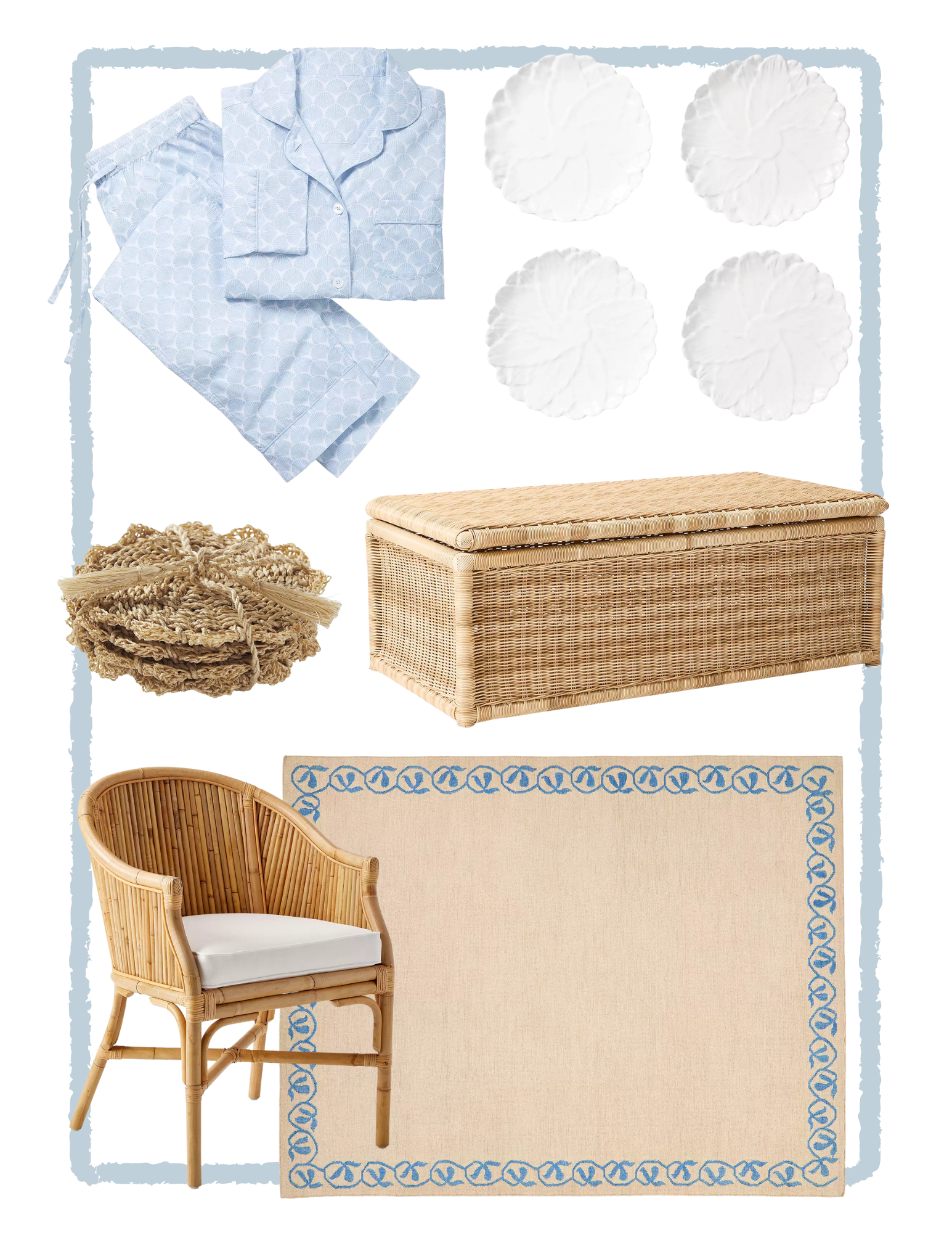 This Is the Seaside Cottage Look I Can’t Stop Dreaming About, including the prettiest rug, storage bench, and more.