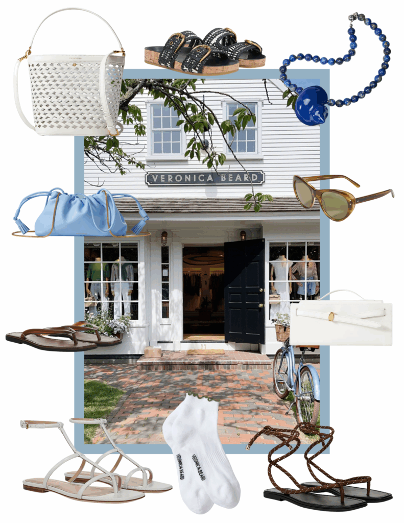 My favorite summer finds from the Veronica Beard store on Nantucket, including the prettiest summer bags and sandals.