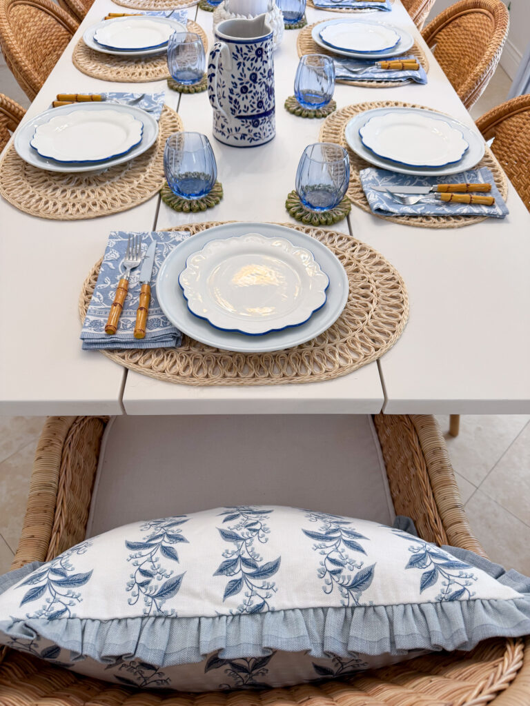 A Beautiful Blue & White Tablescape That Feels Like Summer by the Sea
