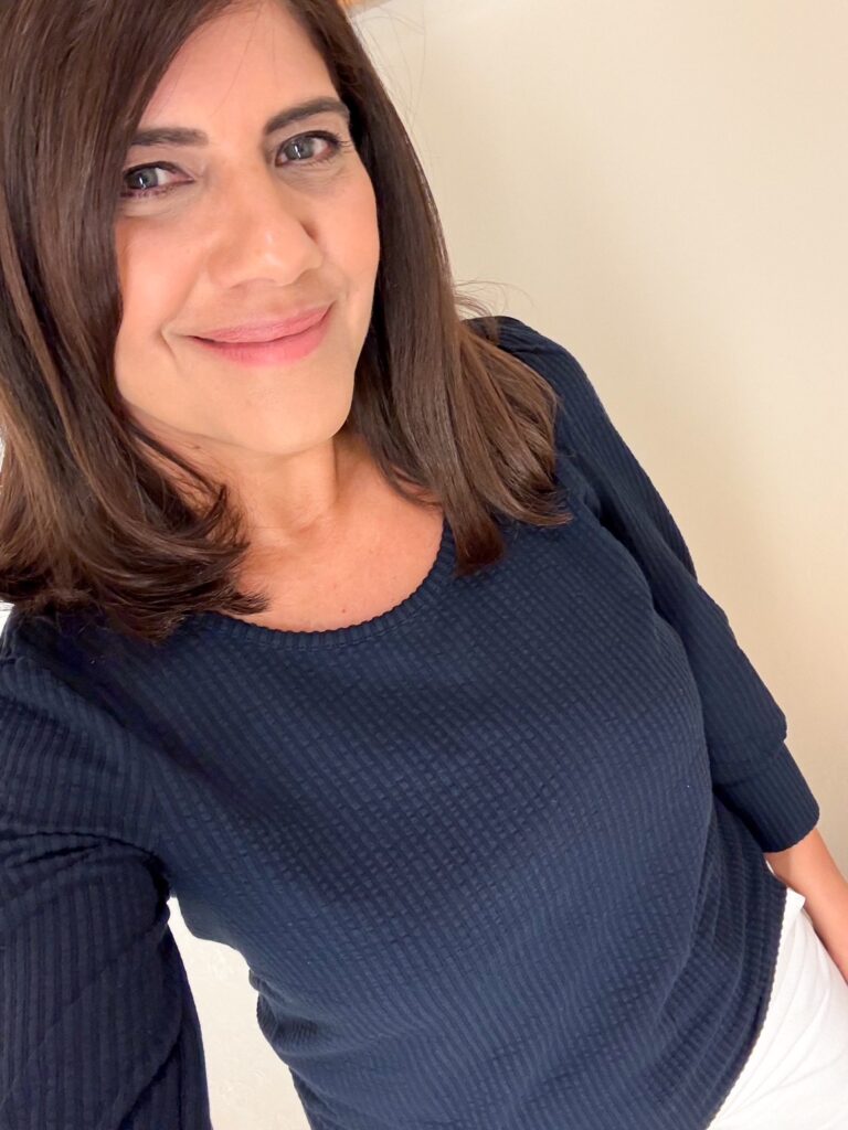 Your new favorite work tops—with that coastal weekend feel, featuring lots of stripes and shades of blue.