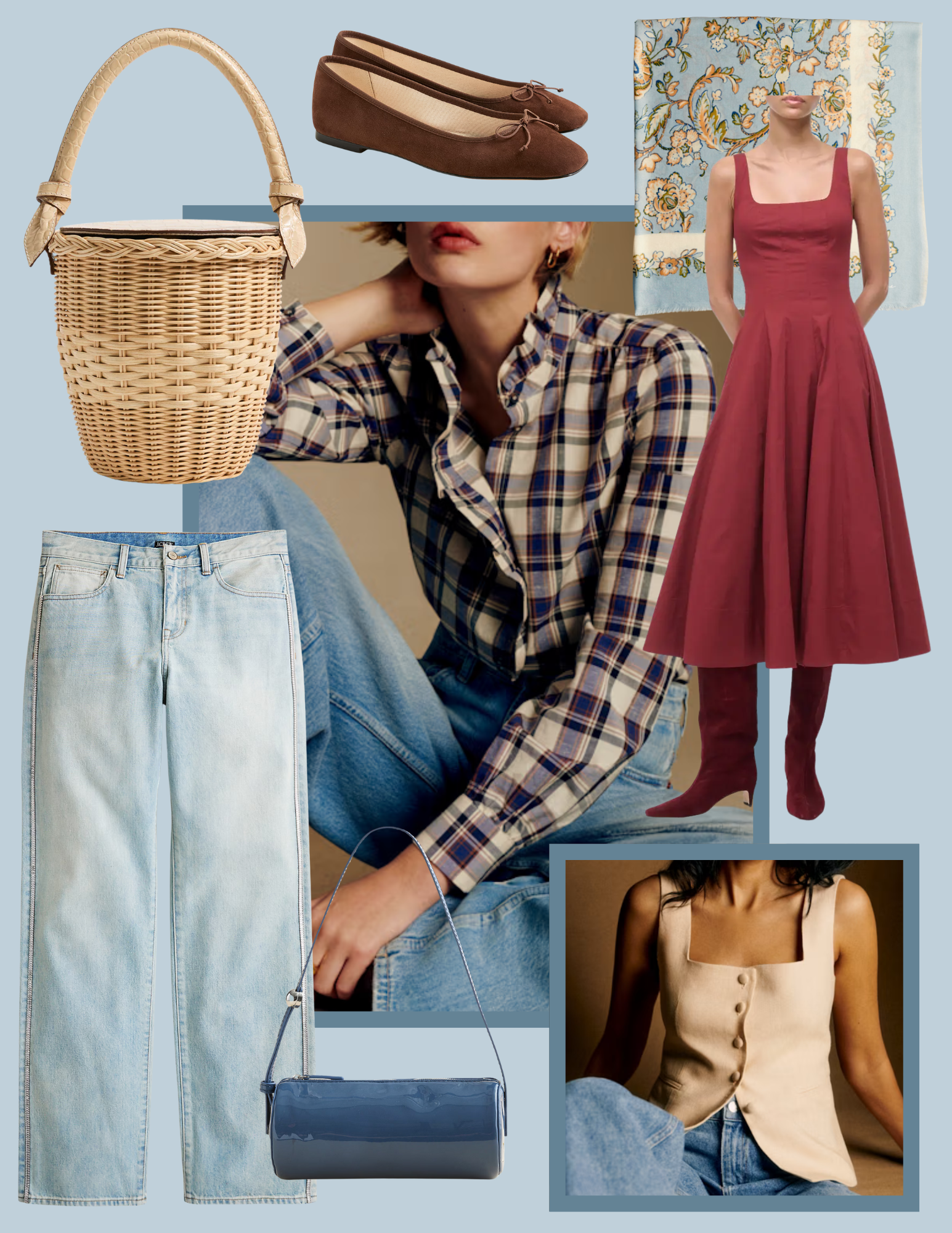 Things I bought and love (No Returns Here), including the prettiest dress, plaid, top, floral scarf and more.