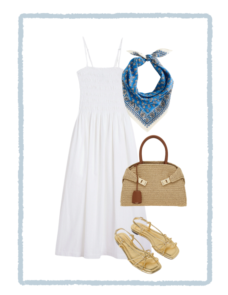 The best late summer outfits I'll be wearing on repeat, including a beautiful white gauze dress, linen pants, and more.