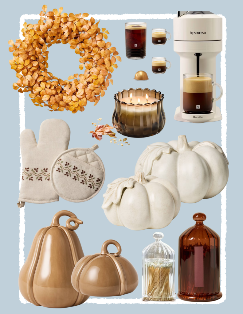 The cozy Target fall finds I’m loving this year, from the cutest pumpkins, door wreaths, harvest scented candles, and more.